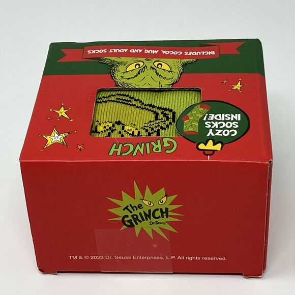 The Grinch Christmas Ten Acre Gifts Adult Green Socks & American Eagle AE Beanie - Picture 9 of 9